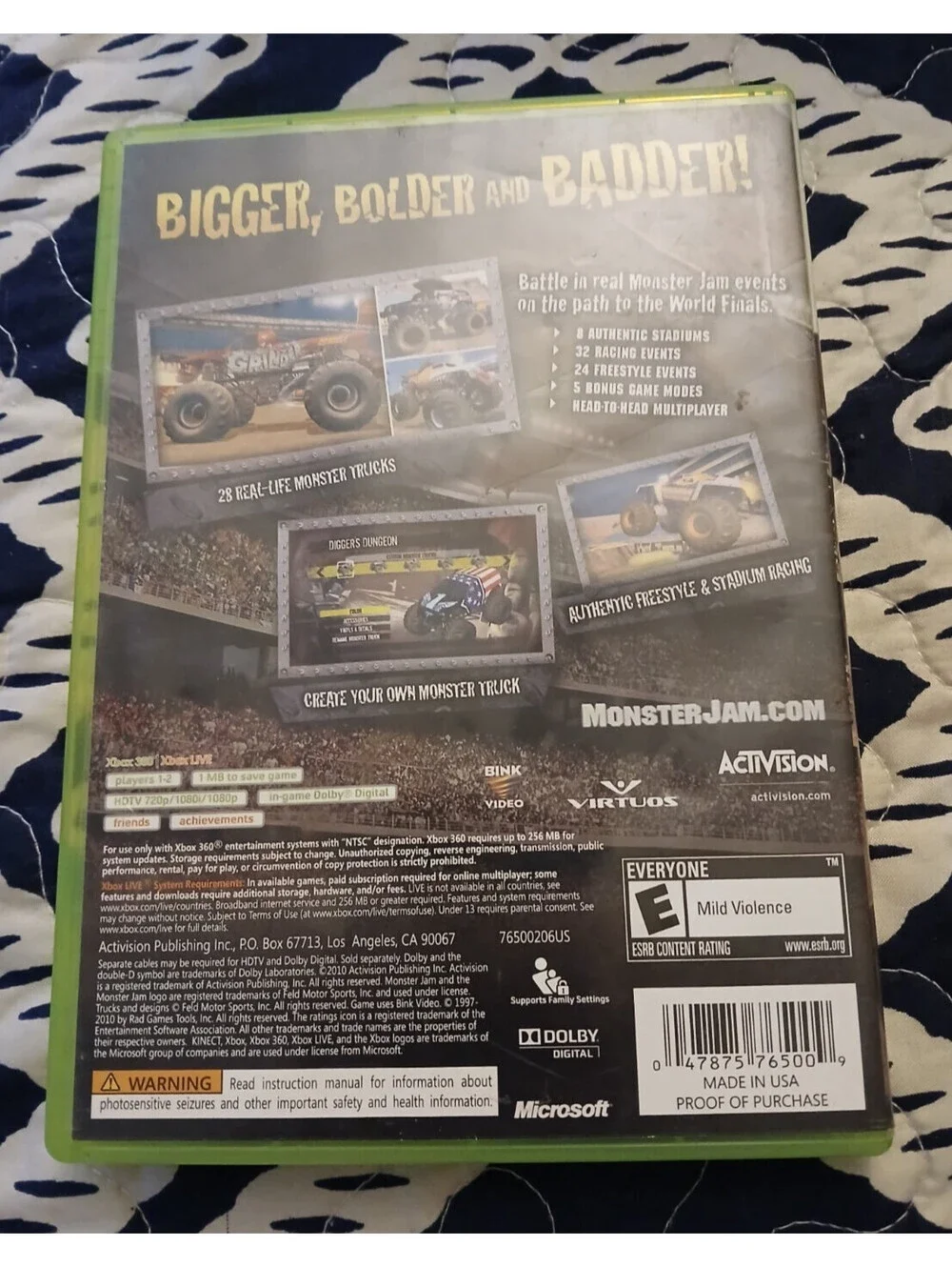 Monster Jam Path of Destruction (2010 Microsoft Xbox 360)